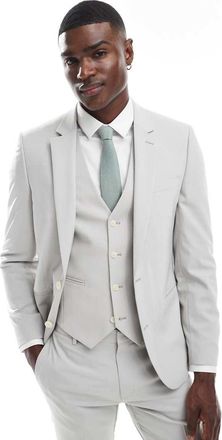 Asos Giacca da abito skinny grigio chiaro