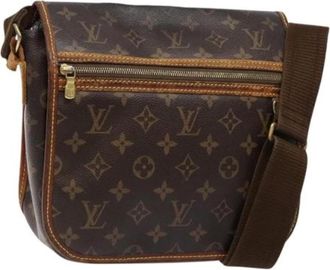 Louis Vuitton Tweedehands Canvas Louis Vuitton tassen - Dames - Vintage Schoudertas - Bruin - ONE Size - Leer - Vintage