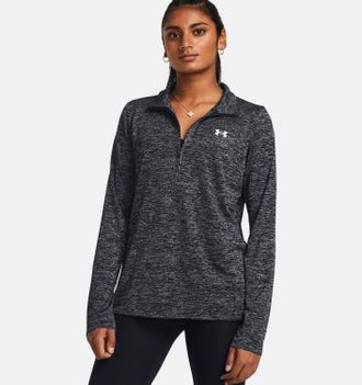 Under Armour Tech 1/2 Zip Sweatshirt In Black