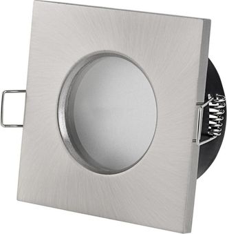 Trade Shop Trade Shop - Apoyo Porta Faretto Da Incasso Lampadine Led Mr16 Par16 Quadrato Acciaio 75mm