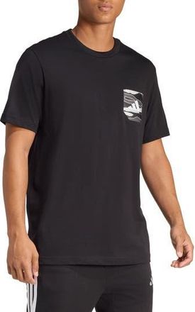 adidas Camo Badge of Sport Pocket Graphic T-Shirt in Black at Nordstrom Rack, Size X-Large