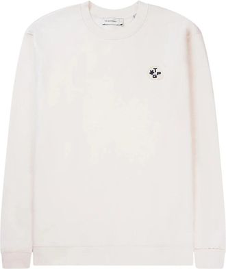 The Goodpeople Off White Rubber Trui - Heren - Sweatshirts - Beige - S - Hoodies & sweatvesten
