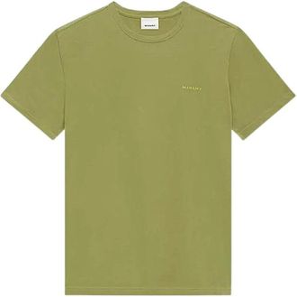 Isabel Marant Zafferh T-Shirt - Heren - T-shirts - Groen - XL - Katoen - Tops