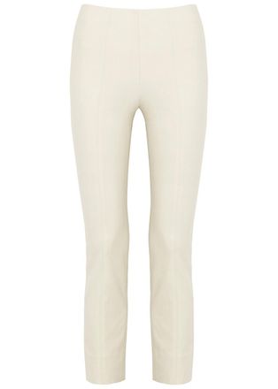 Vince Off-white Stretch-jersey Trousers - XS