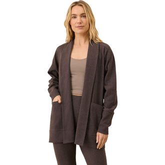 Pact Organic Cotton Airplane Wrap Cardigan in Chocolate Heather at Nordstrom, Size Small