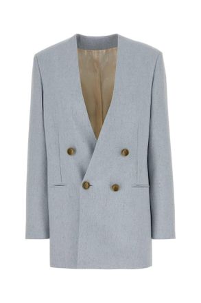 Alberta Ferretti Alberta Ferretti Melange Light Blue Jersey Blazer