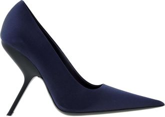 Ferragamo Eva X5 Pointed-Toe Satin Pumps, Size 10 C