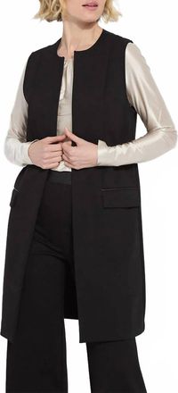 Lyss&eacute; Womens Denver Ponte Sleeveless Coat In Black