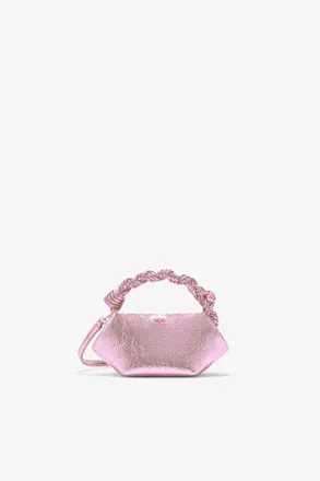 Ganni Pink Metallic Mini Bou Bag