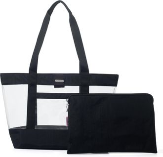 Baggallini Carry Away Clear Tote Bag with Removable Pouch