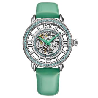 Stührling Womens Green Winchester Automatic 38mm Skeleton - Silver - One Size