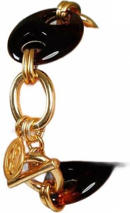 Ben-Amun Womens Electroplated Chain Bracelet In Gold Chain And Tortoise