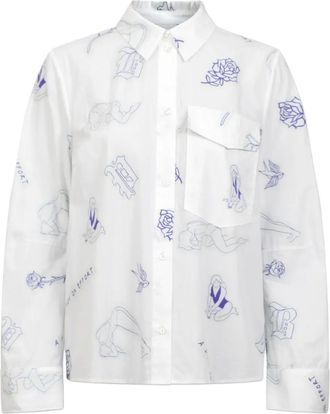 Baum Und Pferdgarten blouse met print - Wit