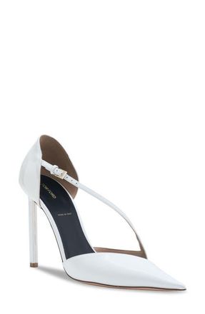 Tom Ford Stiletto Asymmetric Strap Pump in Optical White at Nordstrom, Size 10.5Us