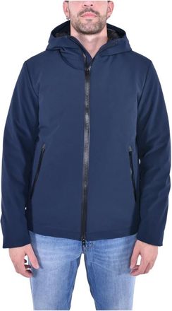 Woolrich Jassen, Heren, Blauw, S, Polyester, Tech Softshell Pacific Jack voor Mannen