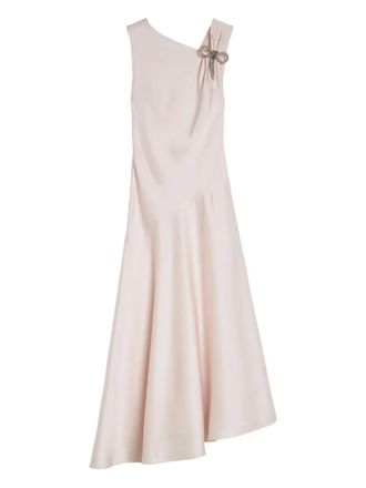 Jil Sander jewel bow flared evening dress - Pink