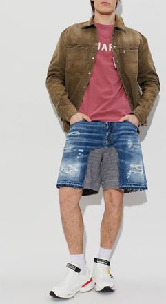 Dsquared2 Denim Shirt With Vintage Effect, Mens, Brown