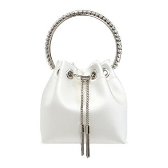 Jimmy Choo London Dames, Tassen, Wit, Maat: ONE Size Satijn