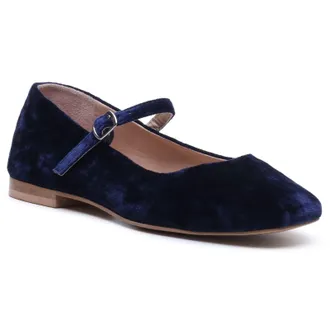 Hush Puppies Pasha Velvet Dames Navy Ballerinas