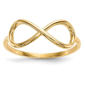 Diamond2Deal 14k Yellow Gold Polished Infinity Ring