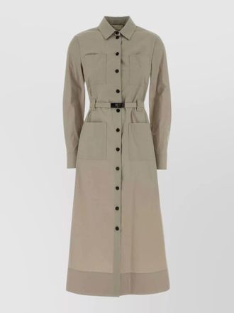 Tory Burch stretch poplin shirt dress belted waist