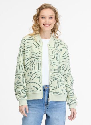 Ragwear Sweatjacke RAGWEAR CAIRRO, Damen, Gr. XXL (44), gr&uuml;n (light mint), Pl&uuml;sch, Obermaterial: 100% Polyester, gemustert, regular fit h&uuml;ftlang, Rundhals, Ri