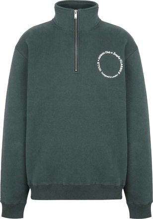 Jack Wills Sportief herensweatshirt met lange mouwen en kwartritssluiting (Pijnboom)