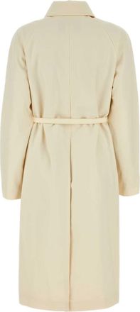 Fendi Womens Coat Beige Polyester Cotton