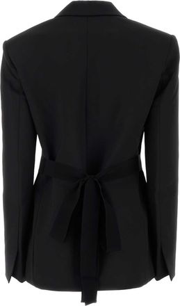 Nensi Dojaka Womens Stretch Wool Blazer Black Virgin Elastane Blazers
