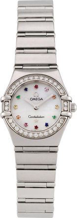 Omega Womens Constellation Diamond Watch, Circa 1990s (Authentic Pre-Loved)