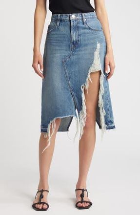 Frame Denim Deconstructed Denim Midi Skirt in Salem at Nordstrom Rack, Size 28