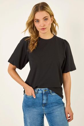 DUSK Puff Sleeve Stretch T-Shirt