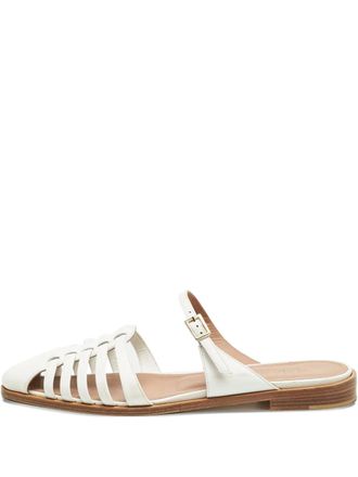 Malone Souliers Eleonora strap mules - women - Calf Leather/Calf Leather/Calf Leather - 40 - White