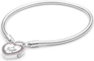 Pandora Lock Your Promise Bracelet 596586Fpc - Dames - Accessoires - Grijs - Maat: ONE Size