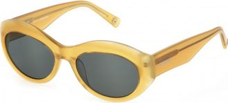 Sting Womens SST479-5209UY SST479 52 5209UY Sunglasses - Mustard - One Size