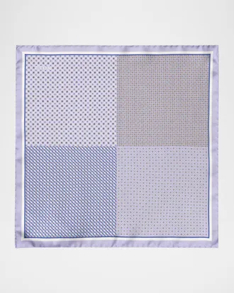 Eton Men & apos;s Four-Sided Silk Pocket Square
