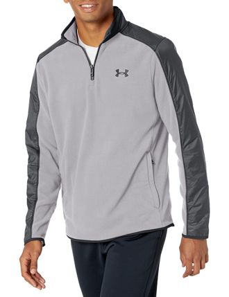 Under Armour Mens Polartec Forge Zip T-Shirt in Mod Gray