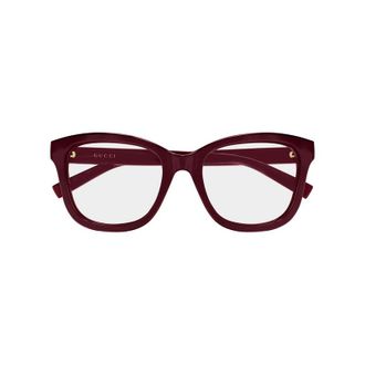 Gucci GG2104O003 Acetate Square-Frame Eyeglasses - Burgundy
