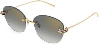 Cartier Square Zonnebril - Dames - Accessoires - Geel - Maat: 57 MM