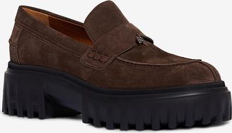 Hogan Wildleder-Mokassins mit dicken Sohlen H700 Mocassino