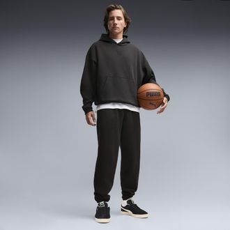 Puma Pantaloni della tuta da basket in pile Fundamentals da uomo, Abbigliamento, Nero, 3XL