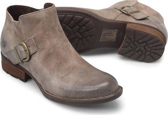 Born Womens Kace Block Heel Bootie In Taupe