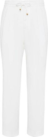 Brunello Cucinelli White Linen Trousers