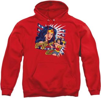 Gildan Dco Pop Art Wonder Woman Adult Pull Over Hoodie / Hooded Sweatshirt