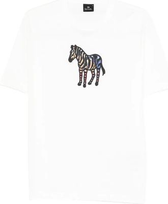 Paul Smith T-shirt con stampa zebrata - Bianco