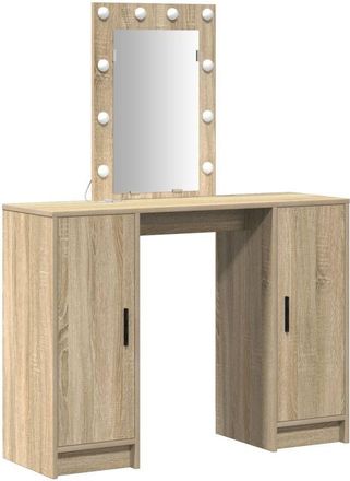 vidaXL Mesa de tocador Marrón 102 x 33 x 135 cm Madera contrachapada Vidaxl