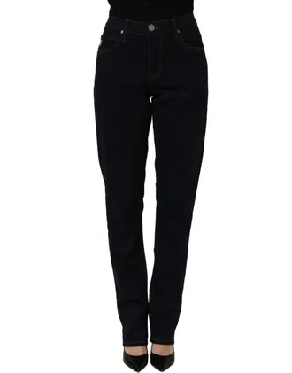 Versace Jeans Couture High-Waist Skinny Denim Jeans - Navy