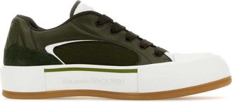 Alexander McQueen Alexander Mcqueen Olive Green Plimsoll Sneakers