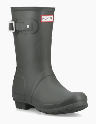 Hunter Womens Original Short Womens Wellingtons - Black - Size: 8