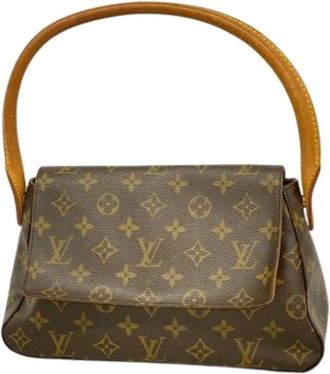 Louis Vuitton Pre-owned Handbags, female, Brown, Size: ONE SIZE Pre-owned Mini Looping Shoulder Bag